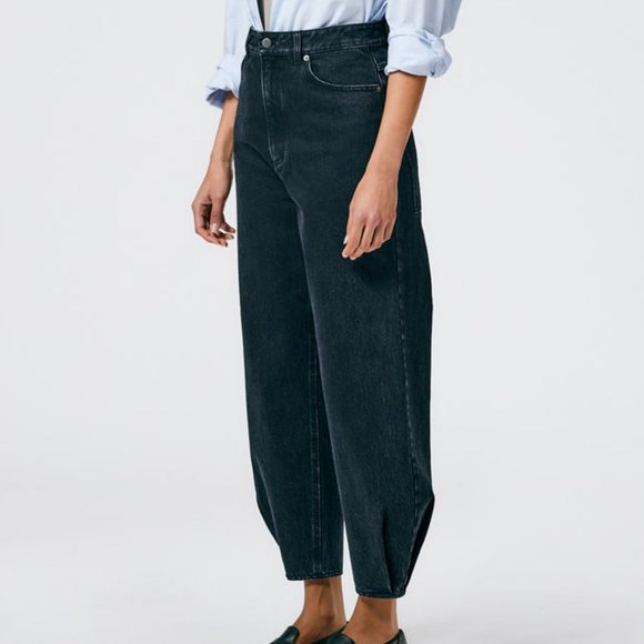 TIBI Black Denim High Waisted Quinn Jean Size 27 - Picture 2 of 2